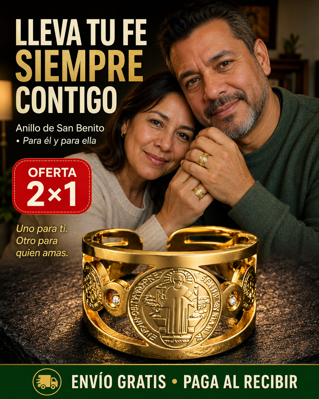Anillo de San Benito | Símbolo de Protección, Fe y Abundancia. Tu ancla espiritual contra malas energías