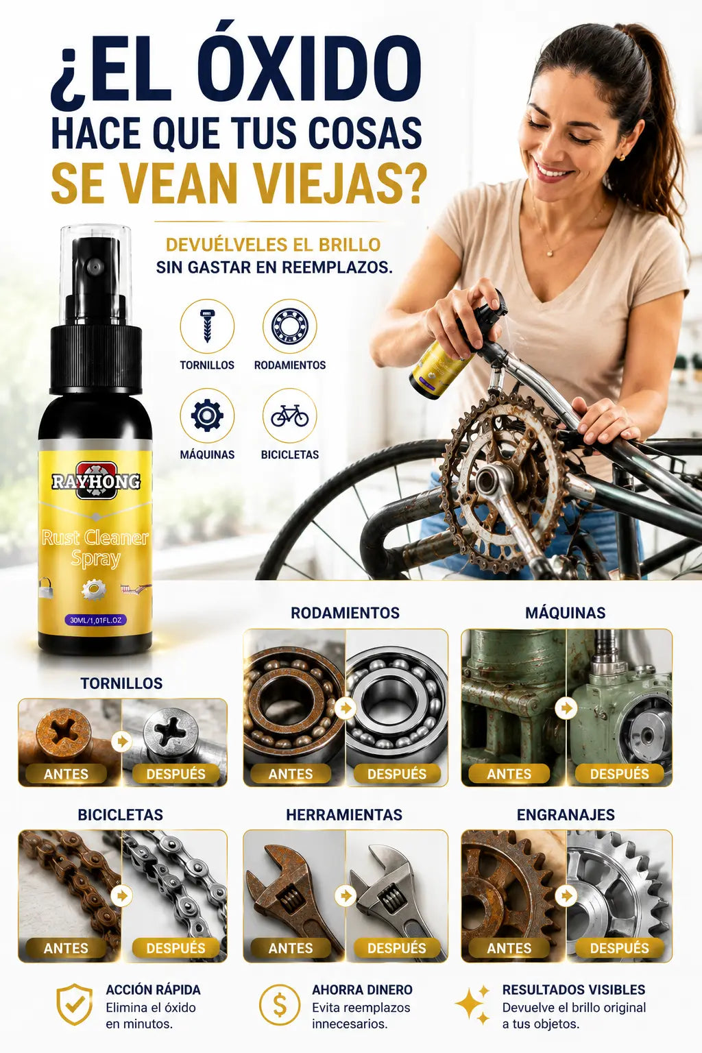 Rust Cleaner | Elimina el óxido visible y devuelve una apariencia como nueva