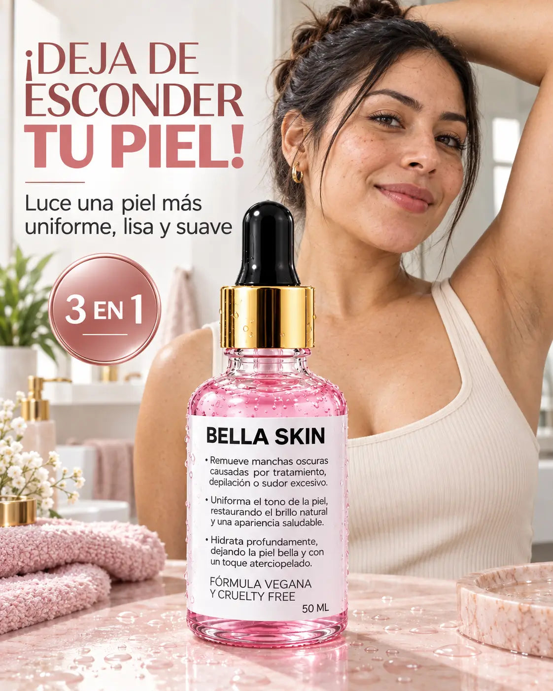 Bella skin 3 en 1: El Secreto para Aclarar Axilas, Entrepierna y Zona Íntima 🔥