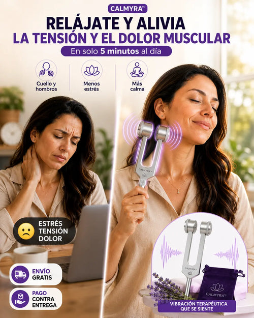 Calmyra™ | Diapasón de sanación 128 Hz | Relaja la Tensión y Recupera tu Calma en Minutos