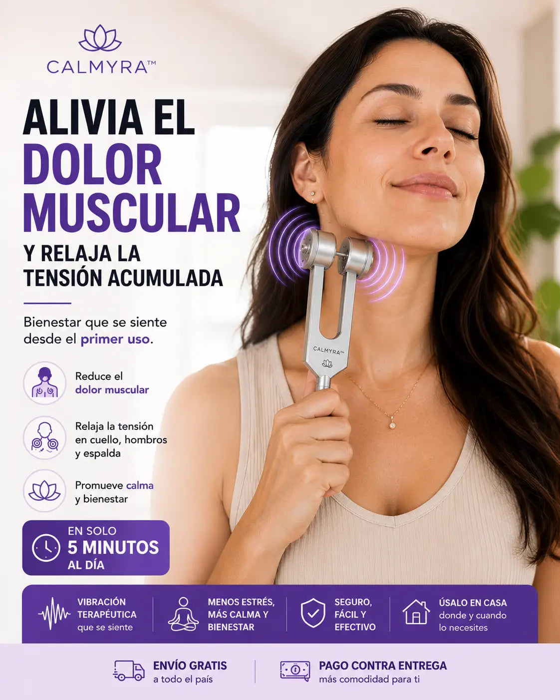 Diapasón de sanación 128 Hz | Alivia el dolor y la tensión en minutos