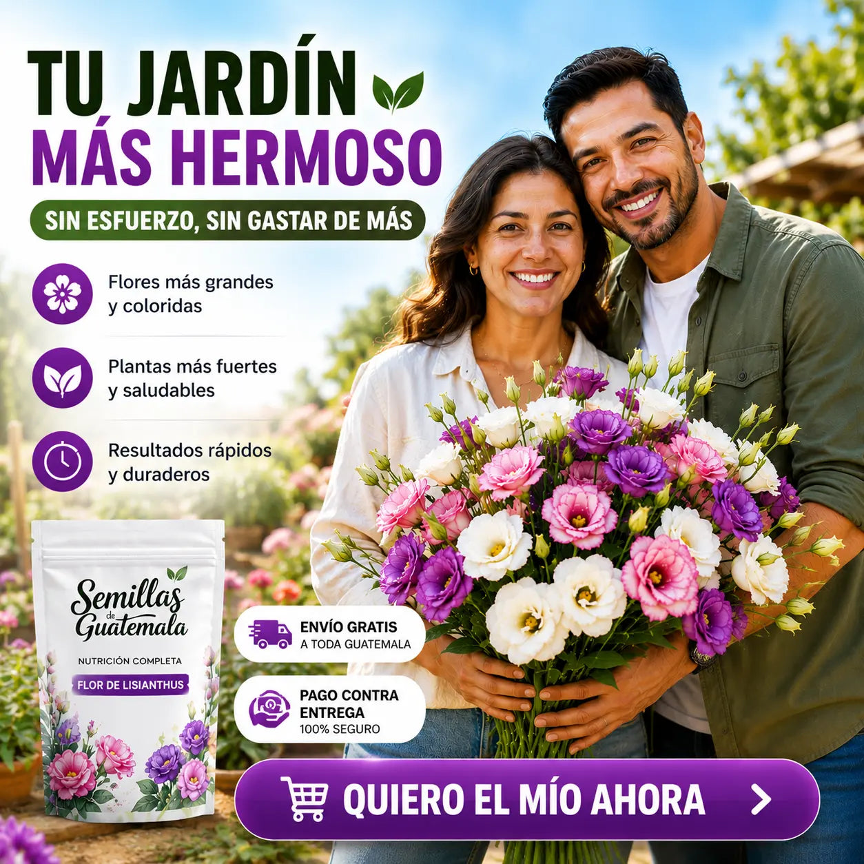 🌿Semillas Flor de LISIANTHUS 💖🔥 - 1 paquete (5 gr.)